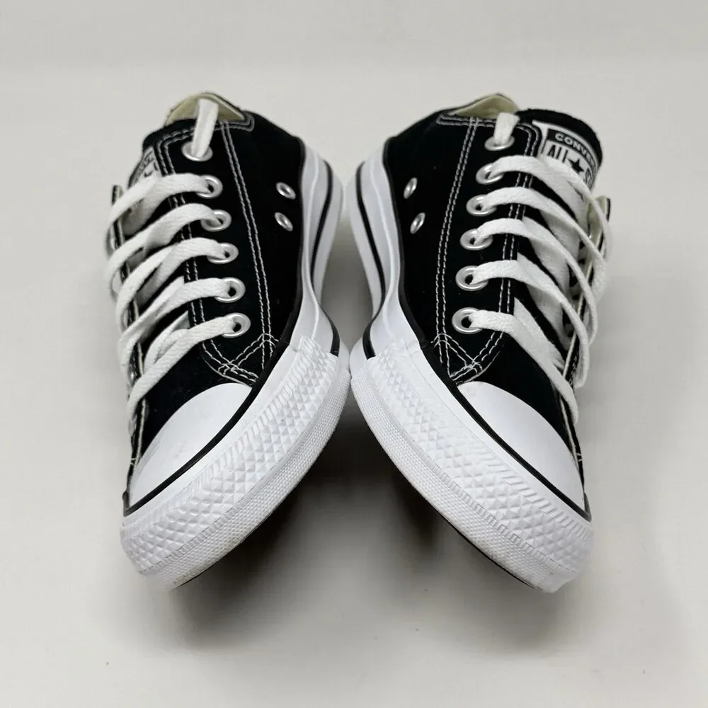 Converse All Star Sneakers Womens 7 Black Canvas Low Top Preppy Grunge Shoes
